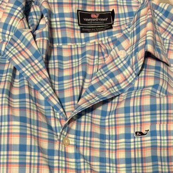 Vineyard Vines Men’s Performance style-long sleeved Button Down Shirt Sz L - Picture 4 of 5